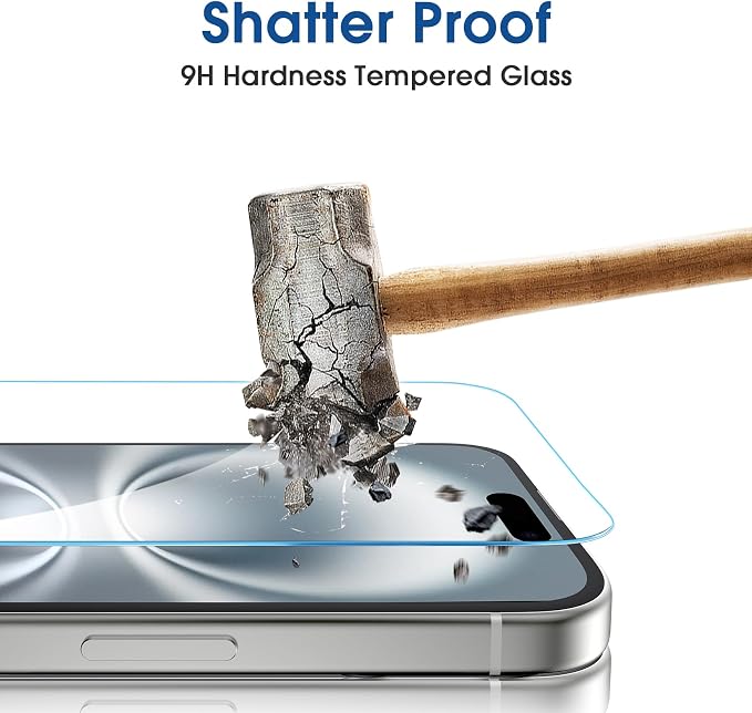 amFilm Auto-Alignment OneTouch for iPhone 16 Screen Protector + Camera Lens