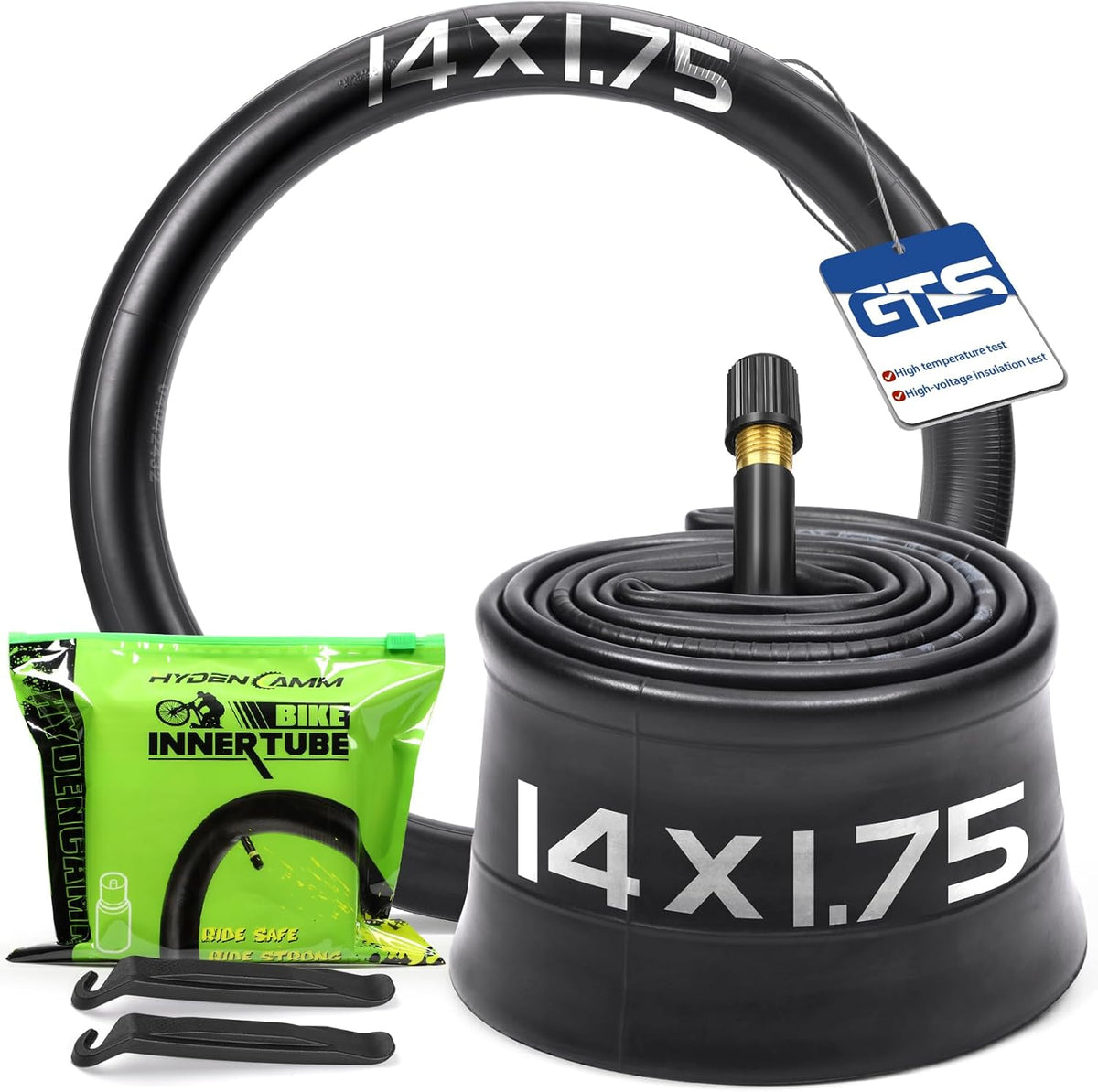 Reliable Bicycle Tube by [Brand Name] - 12 to 29 Inch Sizes with 32mm AV Schrader Valve & Tire Levers