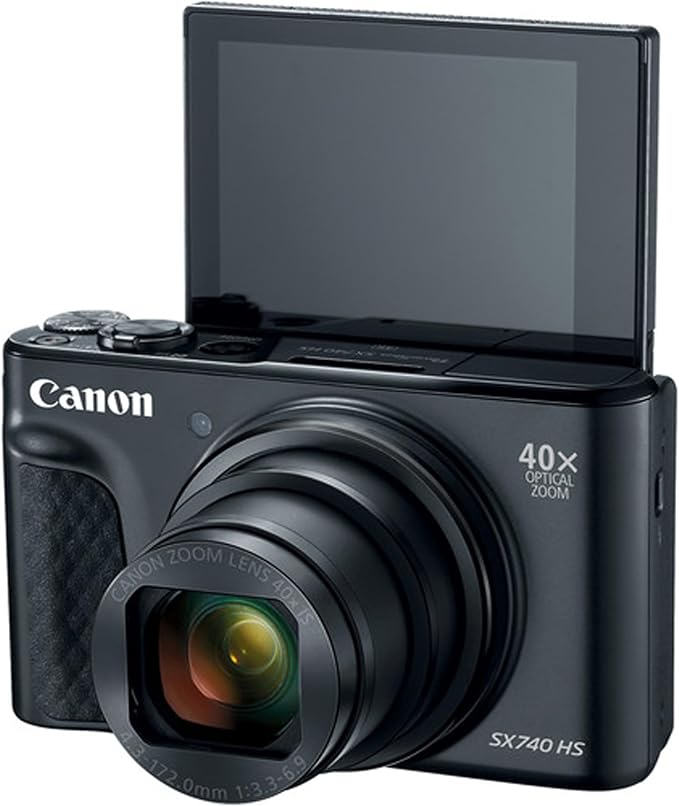 Canon Powershot SX740 HS Digital Camera + 64GB Memory + Stabilizing Grip +