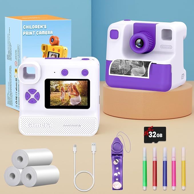 Kids Camera Instant Print, Christmas Birthday Gifts