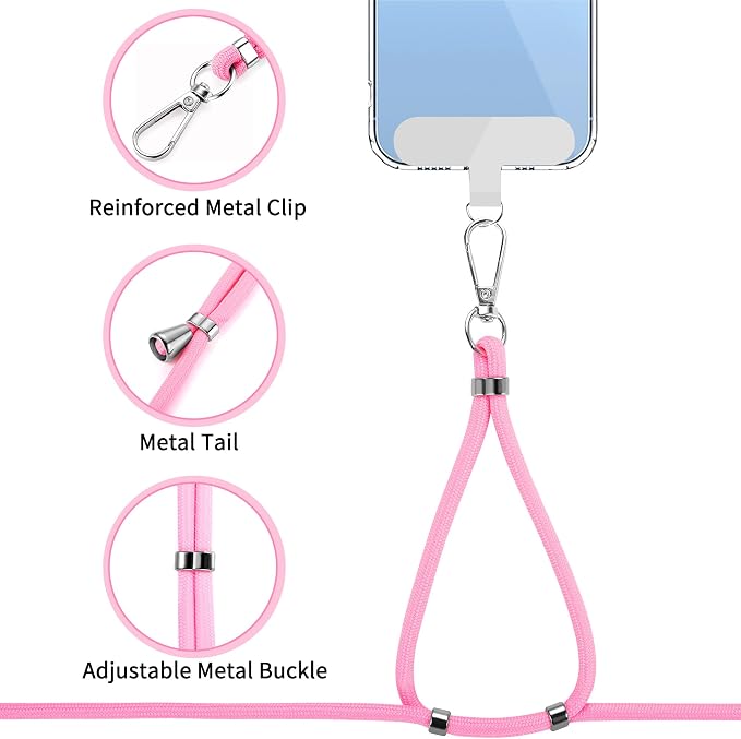 CACOE Phone Lanyard 2 Pcs-1 Pcs Adjustable Neck Strap, 2 Pads, Universal