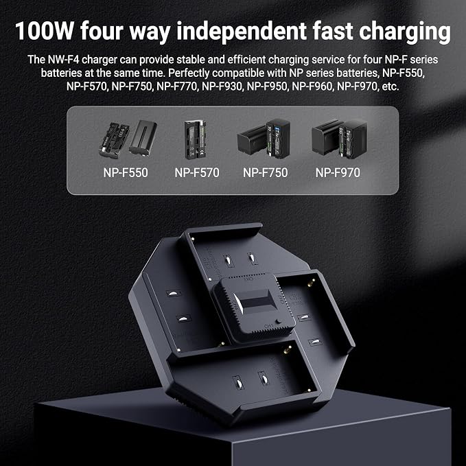 NEEWER 4 Channel NPF Battery Charger