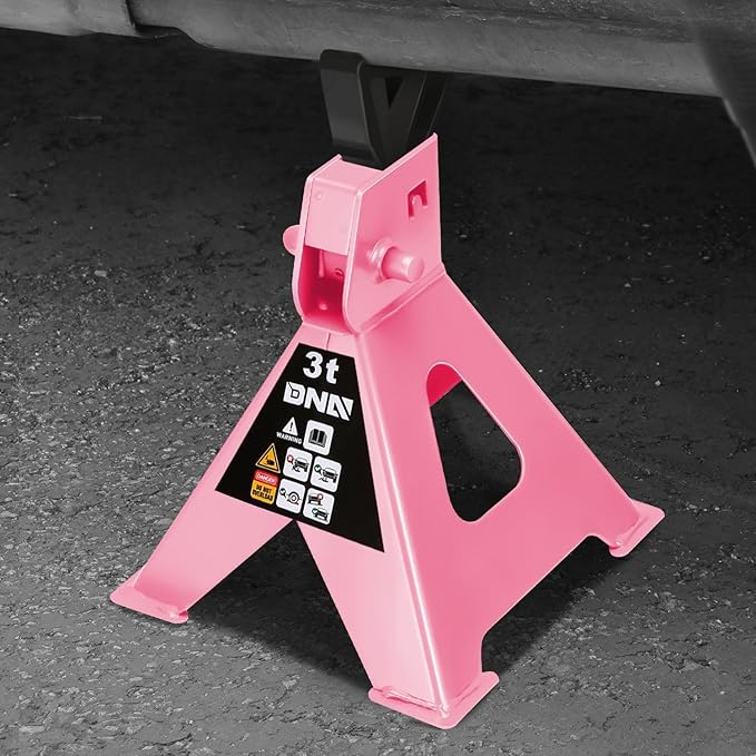 DNA Motoring 1 Pair Jack Stands, 3 Ton (6600 lbs) Capacity Car Lifting Stand, Adjustable Height Car Jack Stands for Cars, Sedans, Small Vehicles, SUV, TOOLS-00682-PK