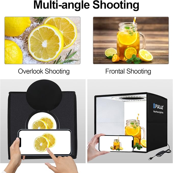 PULUZ 10x10 inch Photo Light Box, Folding Portable Mini lightbox 104PCS LED