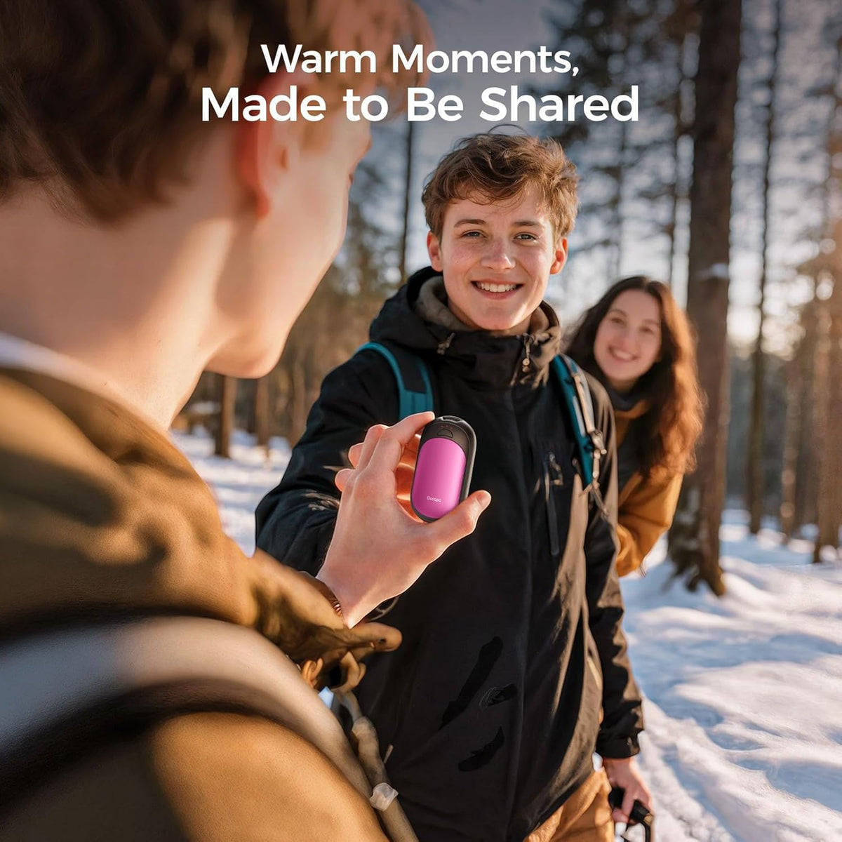OCOOPA Rechargeable Magnetic Hand Warmers - 2 Pack with 3 Heat Settings | Pocket-Sized, Lasts Up to 8 Hours