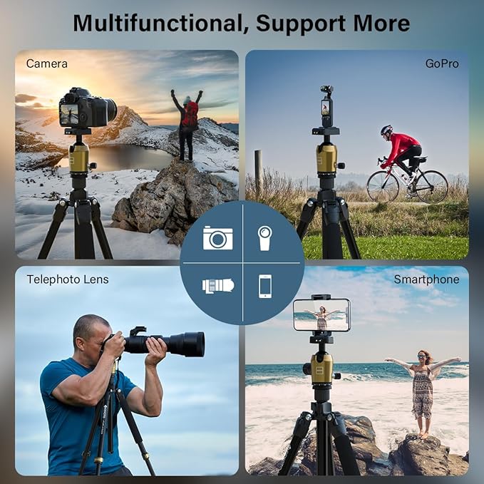 Geekoto 73-Inch Camera Tripod