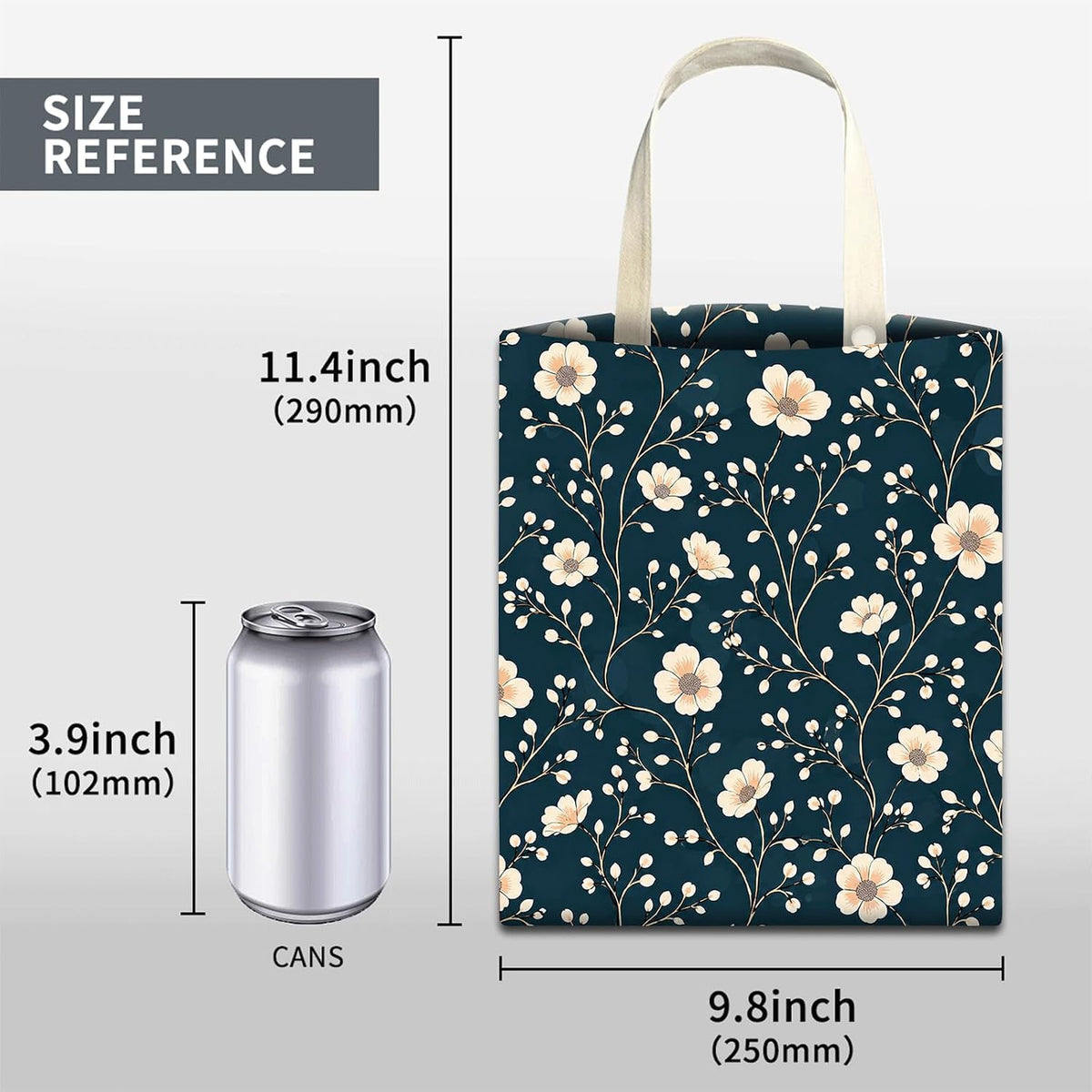 Car Trash Can, Cute Car Trash Bag, Hanging Car Organizer and Storage Bag, Trash Bin for Car Accessories, Vehicle, Travelling, Camping Cute Blue Beige Floral