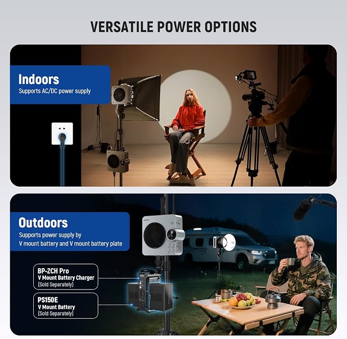 NEEWER HS200B Portable LED Video Light APP/2.4G/DMX Control, 280W 84400lx/1m Bi