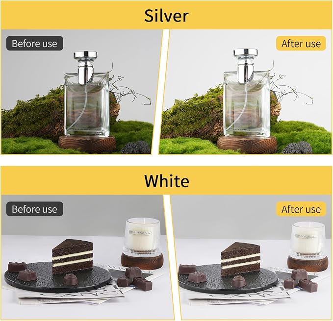 Meking Silver White Photo Backdrop Boards, 2 in 1 Light Reflectors
