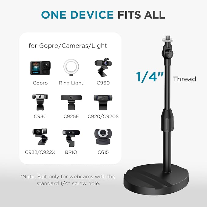 InnoGear Webcam Mount for Desk, Table Telescopic Webcam Stand