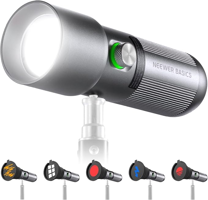 NEEWER Basics RGB Photography Flashlight, 4 Colors/20 GOBO