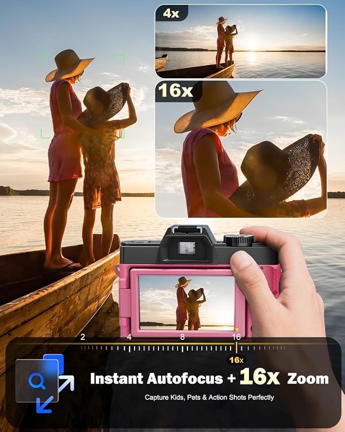 NBD 8K Digital Cameras for Photography, 64MP Camara Fotograficas, Travel