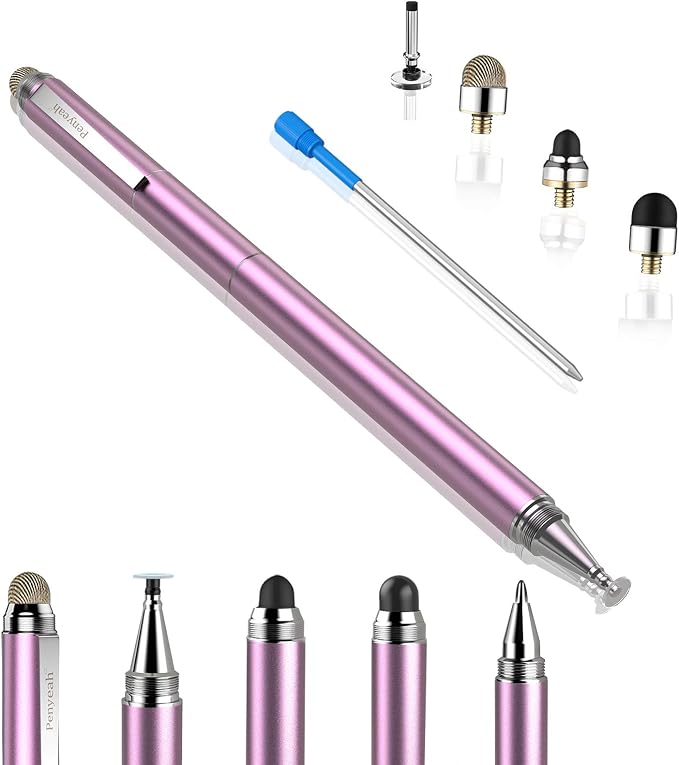 Penyeah 4-in-1 Stylus Pen for Touchscreens, Versatile Capacitive Stylus for
