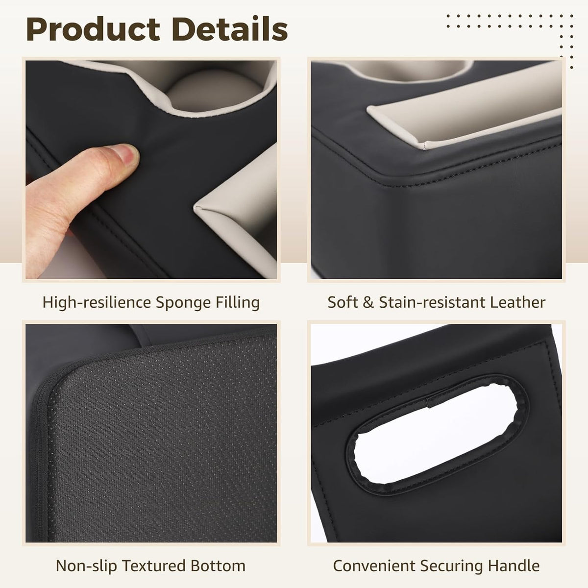 Back Seat Cup Holder for Car, Universal Truck Bed Organizer, Automotive Bottle Holder Tray, Boat Couch Expander Tray for Snacks, Phone, Remote