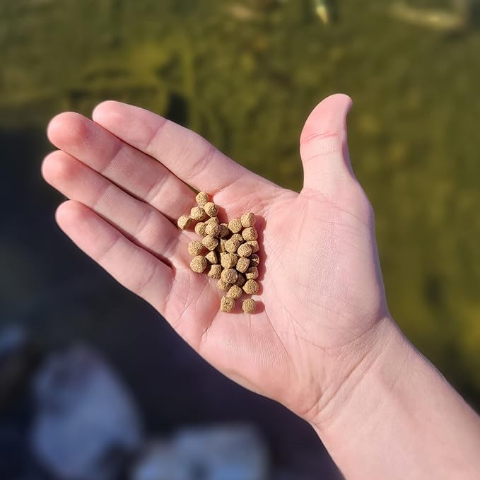 HALF OFF PONDS Grow Pro Koi Fish Food - 10 lb Floating Pellets, 5mm Size - Goldfish Food for Ponds - 40% Protein with Fish Meal & Probiotics - Designed for Rapid Growth & High Digestibility