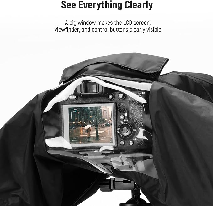 NEEWER Camera Rain Cover, Small Size Durable Nylon Raincoat Compatible