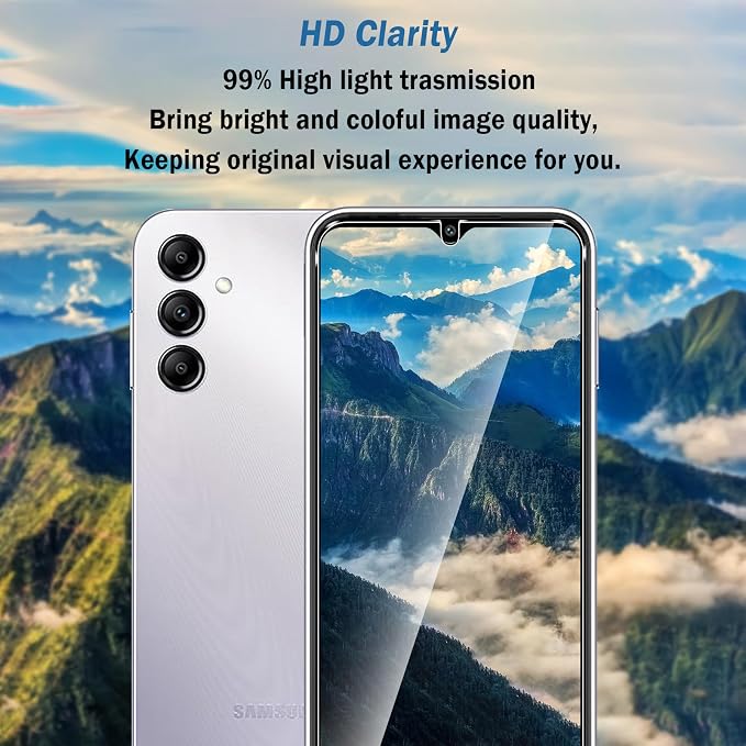 2 Pack Compatible with Samsung Galaxy A15 5G/4G Screen Protector, Full Coverage