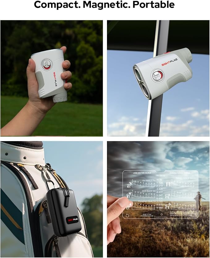 GF2 Golf Rangefinder with Slope, 1300 Yards Laser Range Finder, 7.5X