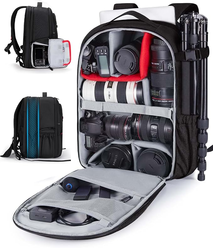 BAGSMART Camera Bag for DSLR, Waterproof Camera Backpacks for Photographers
