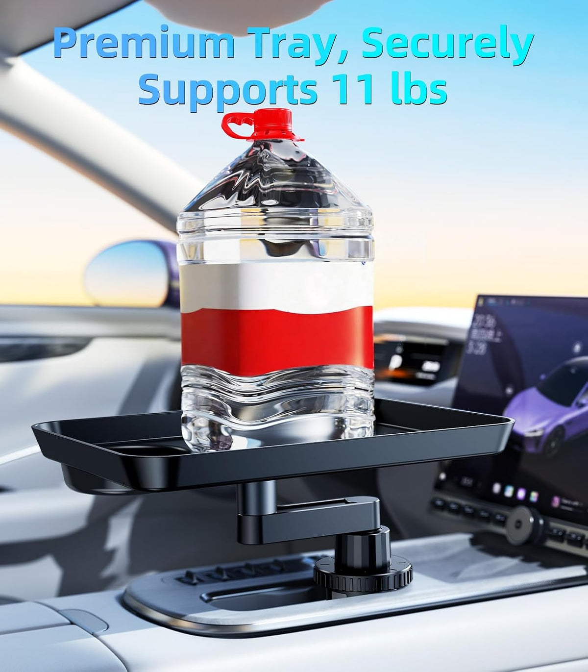 Tesla Model 3 Y ABS Car Cup Holder Tray Expander for Food Snack