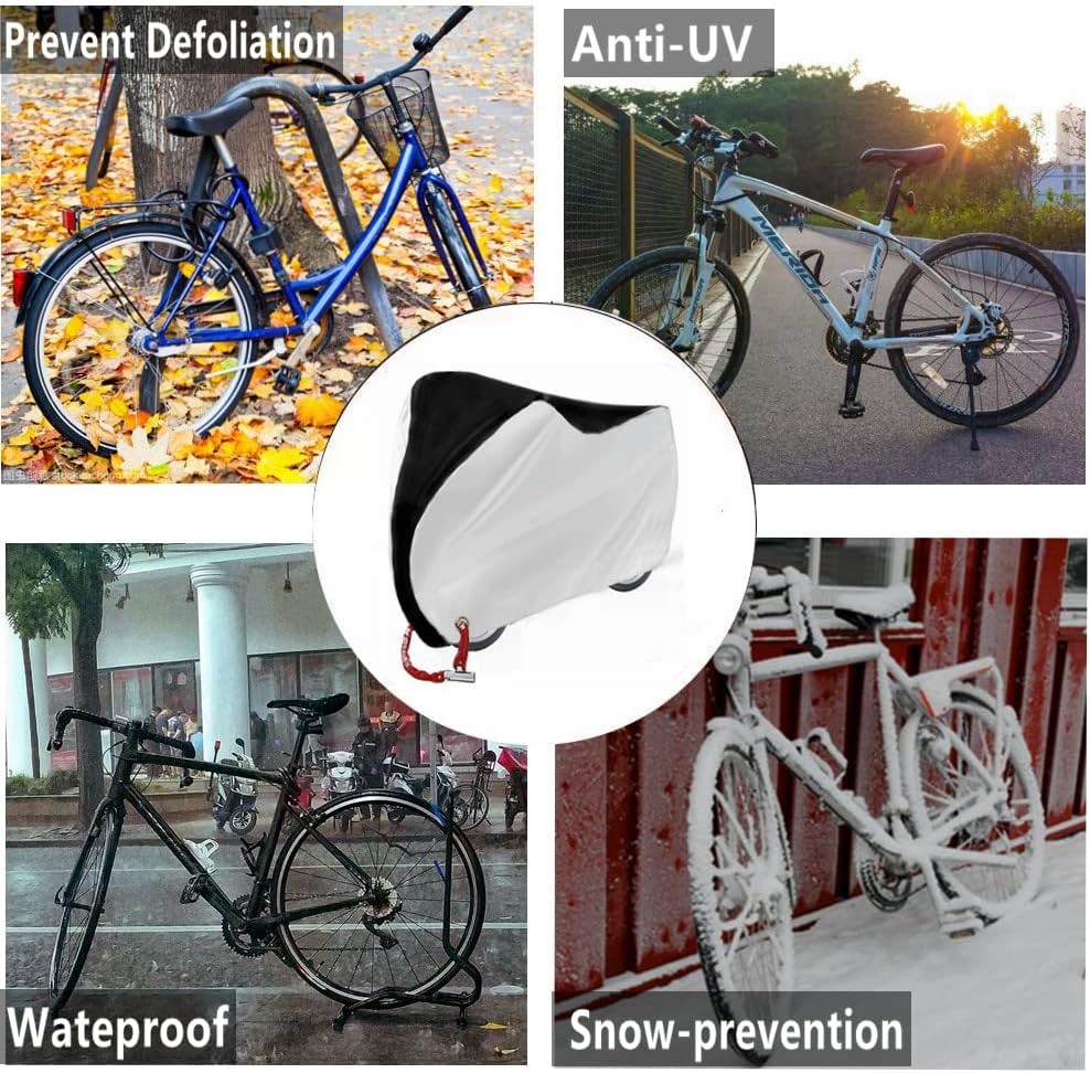 Skiennix Waterproof Bike Cover - Outdoor Protection with Lock Hole for Mountain & Electric Bikes