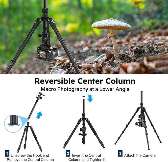 SIRUI Camera Tripod & Monopod Stand, 78.7" Tall Aluminum Detachable Tripod
