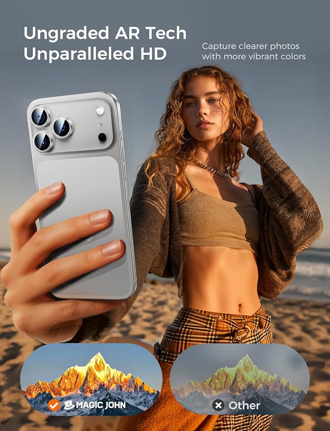 MAGIC JOHN for iPhone 17 Pro Max/17 Pro Camera Lens Protector 9H Aerospace