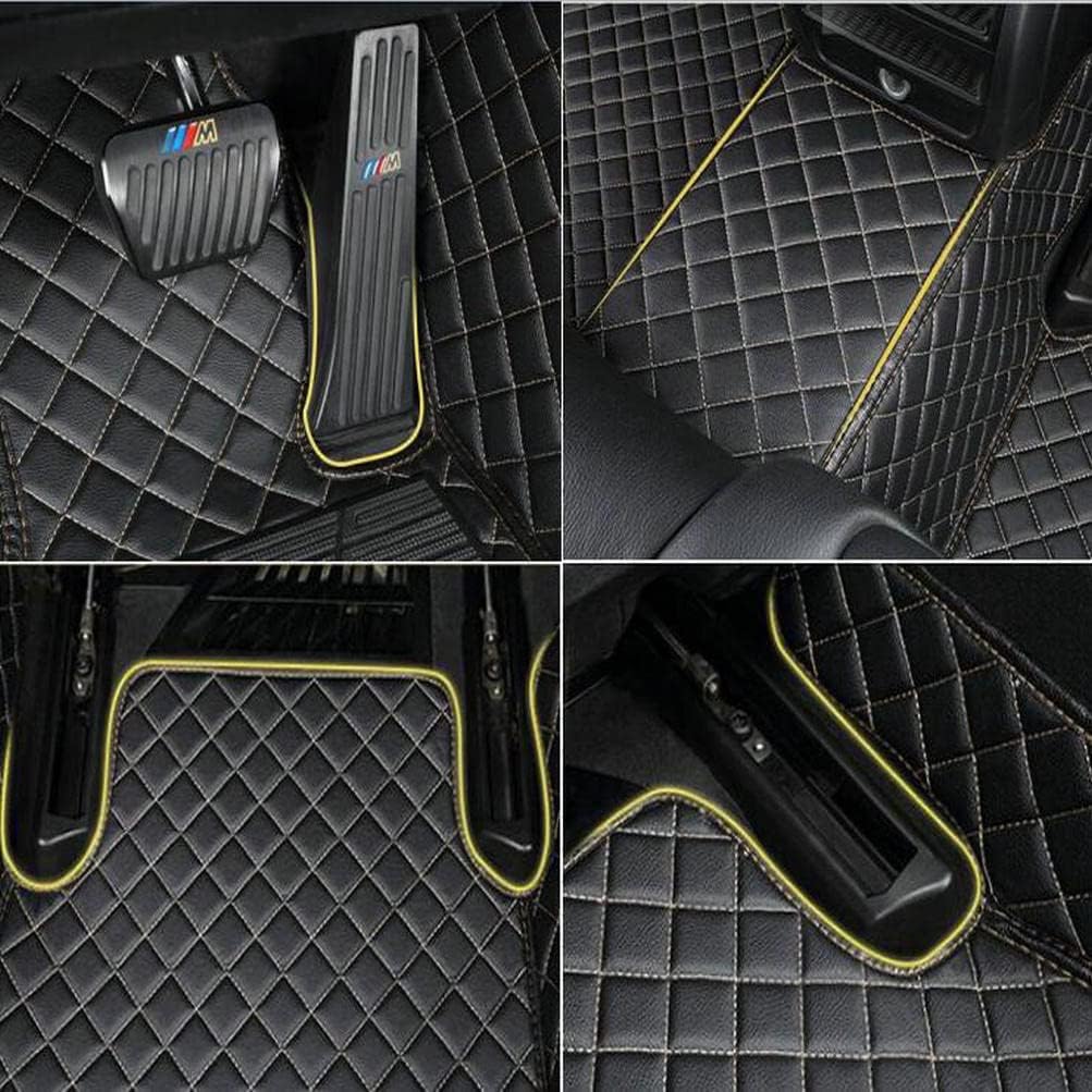 Custom Colors Car Floor Mats Black Pink for 99.9% Sedan SUV Sports， All-Weather Liners Car Floor mat，Luxury Leather Automotive Floor Mats (Wine Red,3D Floor Mats)
