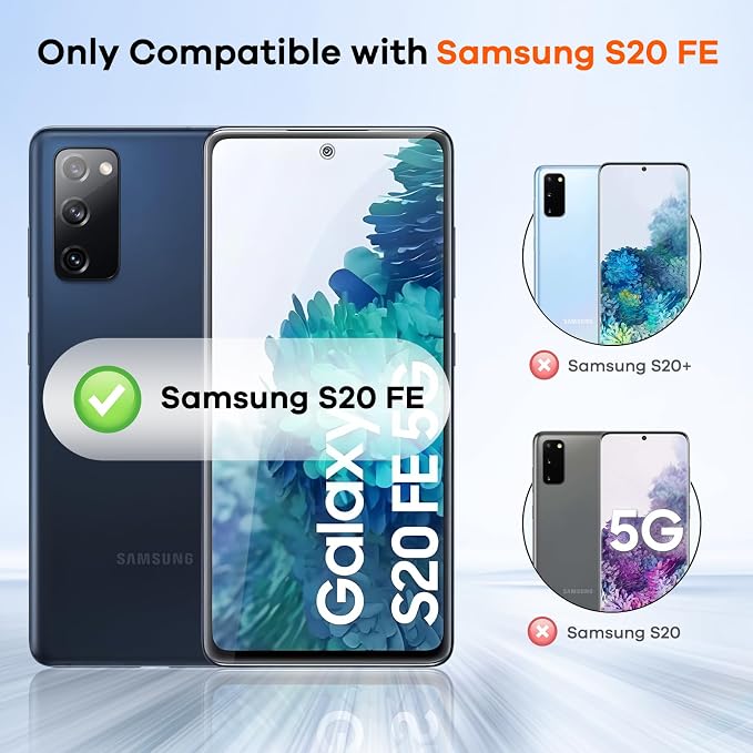 3+3 Pack for Samsung Galaxy S20 FE 5G Privacy Screen Protector & Phone Camera