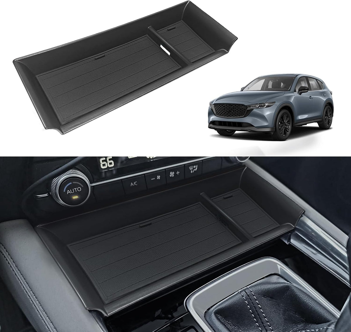 Muslogy Front Console Organizer Cover for 2022 2023-2025 Mazda CX-5 CX5