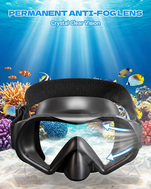 Aegend Diving Mask - Anti-Fog, Anti-UV Wide View Snorkel Mask for Adults & Youth | Perfect for Scuba Diving & Swimming