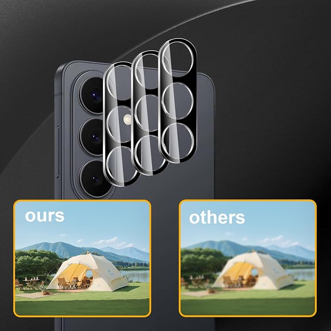 3 Pack Camera Lens Protector for Samsung Galaxy S26/S26 Plus/S26+, Tempered