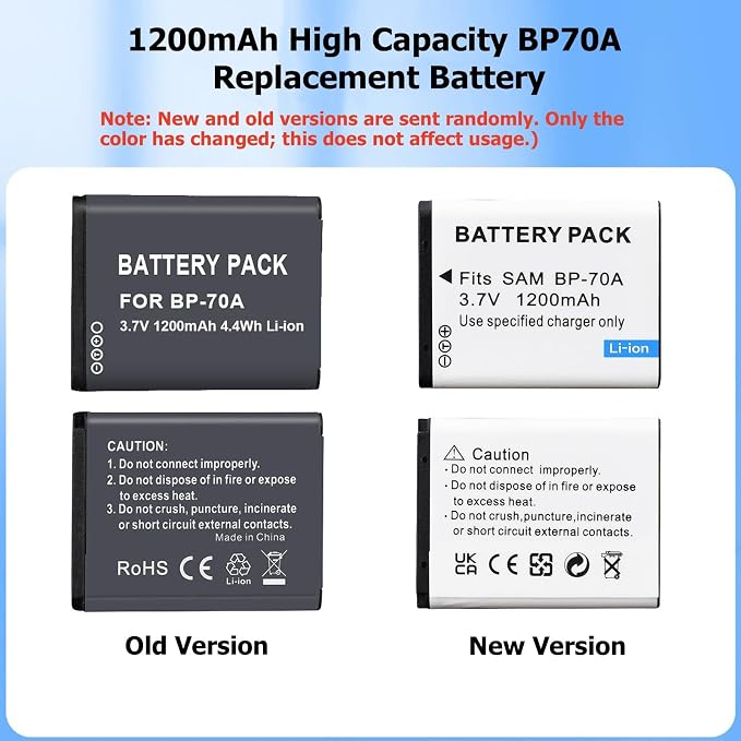 CITYORK 2 Pack BP 70A Replacent Battery