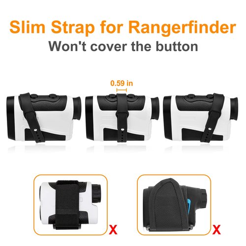 Golf Range Finder Magnetic Strap Holder, Range Finder Magnet Wrap Mounts for Golf Cart, Adjustable Slim Rangefinder Straps Holder for All Rangefinders, Wear-Resistant and Slip-Resistant