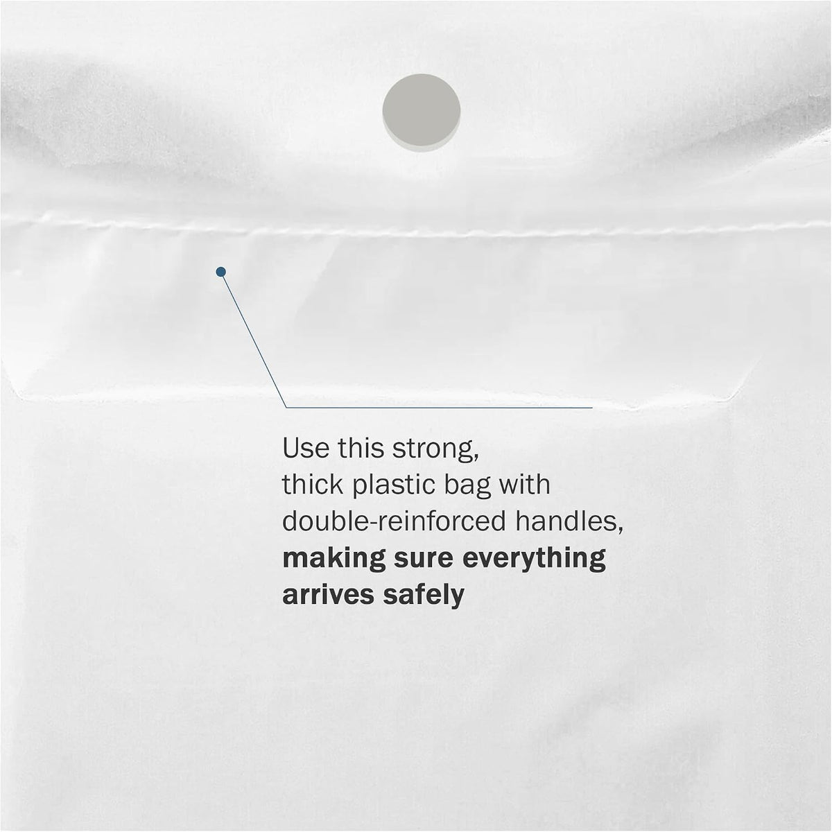 9x12 White Disposable Car Trash Bags, Leak-proof, Small Size, 50 Pack, 2 Mil Thick, with Die-Cut Handles by PPB