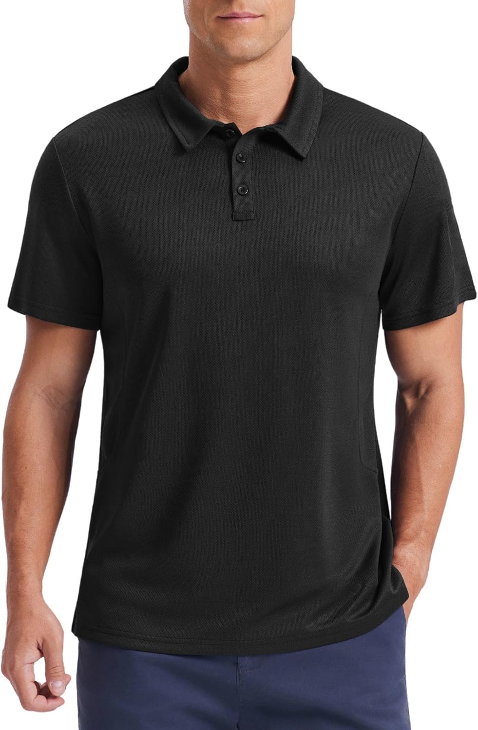 PINSPARK Golf Polo Shirt - Quick Dry Performance Casual Short Sleeve Collared Athletic Wear
