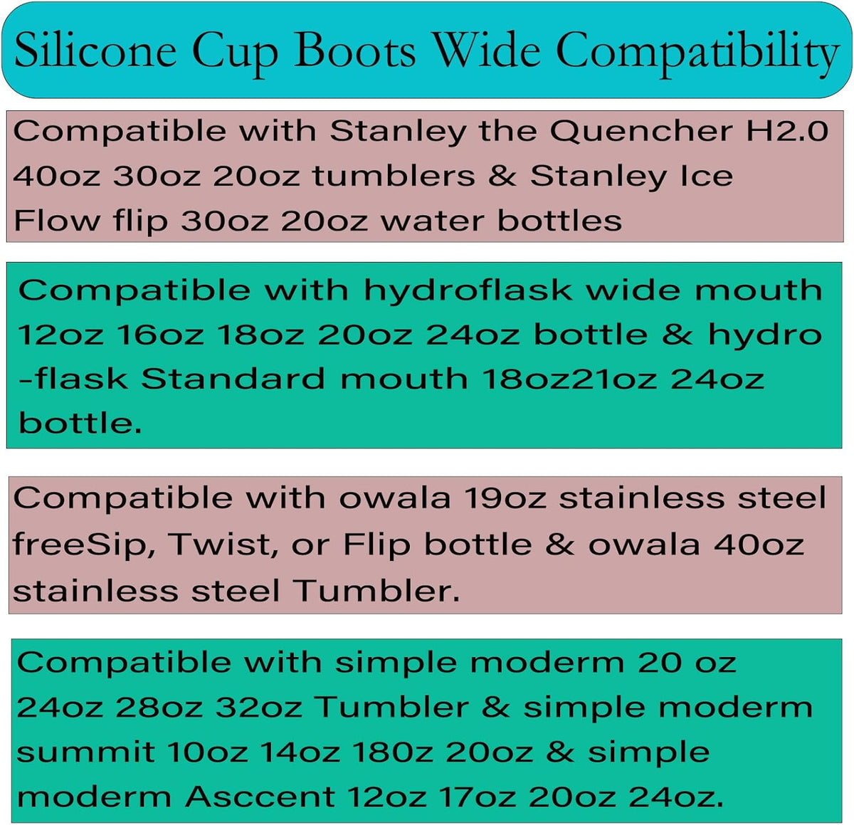 Stanley Silicone Boot - Durable Cup Boots for 40oz, 30oz, & 20oz Tumblers | Black Accessories