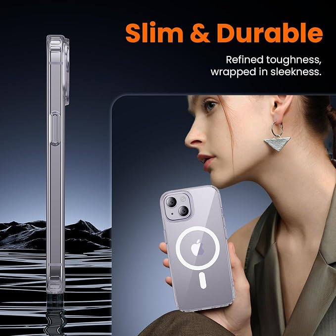 toushion 3 in 1 for iPhone 14 Case Clear