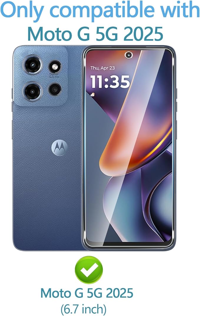 Anoowkoa 3 Pack for Moto G 2025 Screen Protector + Moto G 5G 2025 Camera Lens