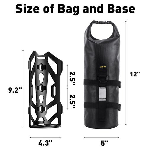 MAKELEN 2 Pack Front Fork Bags, Mountain/Road Bike Waterproof Roll Top Design, 5L Capacity, Sporty Casual Style