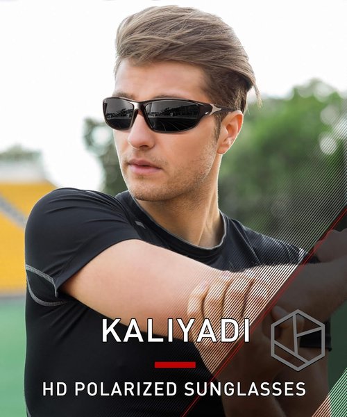 KALIYADI Polarized Sunglasses - Men's UV Protection Sports Glasses for Fishing & Cycling | 4 Pack