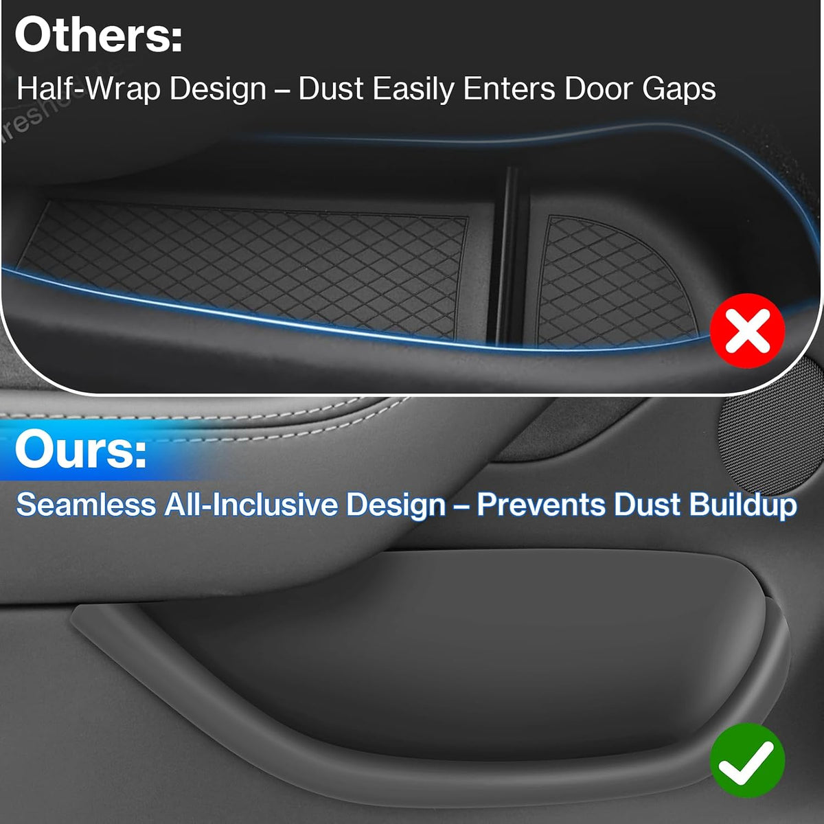 2025 2026 Tesla Model Y Juniper Door Pocket Liner & Storage Organizer Set