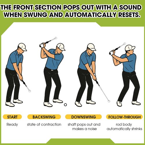 JolliLudo 4 Pack Golf Swing Trainer with Correcting Arm Band, Strength and Tempo Practice, 2026 Christmas Golf Gifts Accessories for Men Women Practice and Warm up