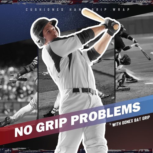 Gonex Baseball Bat Grip Tape - 1.1mm Full Adhesive for Pro Feel | Available in 1 Pack or 2 Packs