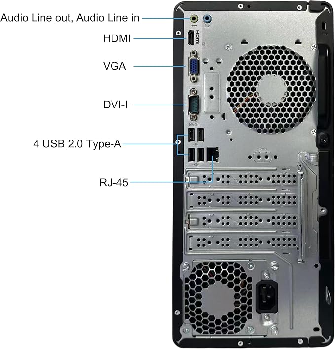 HP Desktop Computers Tower PC, Intel i5-10400 (16GB DDR4 RAM, 512GB SSD) | Compact & Silent Design, Idea for Home Daily use, Web Browsing, WiFi Adapter, Keyboard & Mouse Included, Windows 11 Home