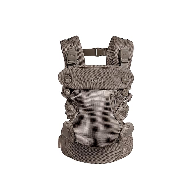 Joie Savvy Air 4-in-1 Mesh Baby Carrier – Breathable, Ergonomic Baby Carrier with 4 Carry Positions, Cooling Mesh Fabric, Padded Straps, and Lumbar Support (Bisque)