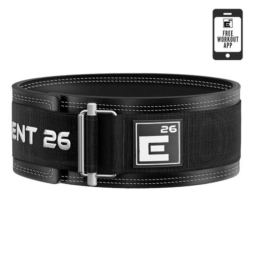 Element 26 Leather Weightlifting Belt for Men & Women - Self locking Adjustable Leather Lifting Belt for Powerlifting, Olympic lifting & Functional Fitness - Weight Belt, Squat Belt (Medium, Black)