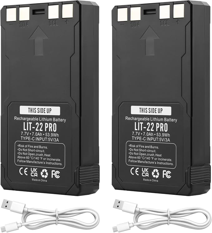 ANTIEE 2 Pack 7000mAh LIT-22 Pro Battery Replacement