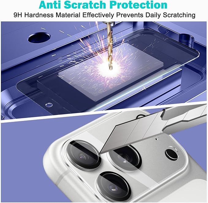 PEHAEL 3+3 Pack for iPhone 17 Pro Privacy Screen Protector