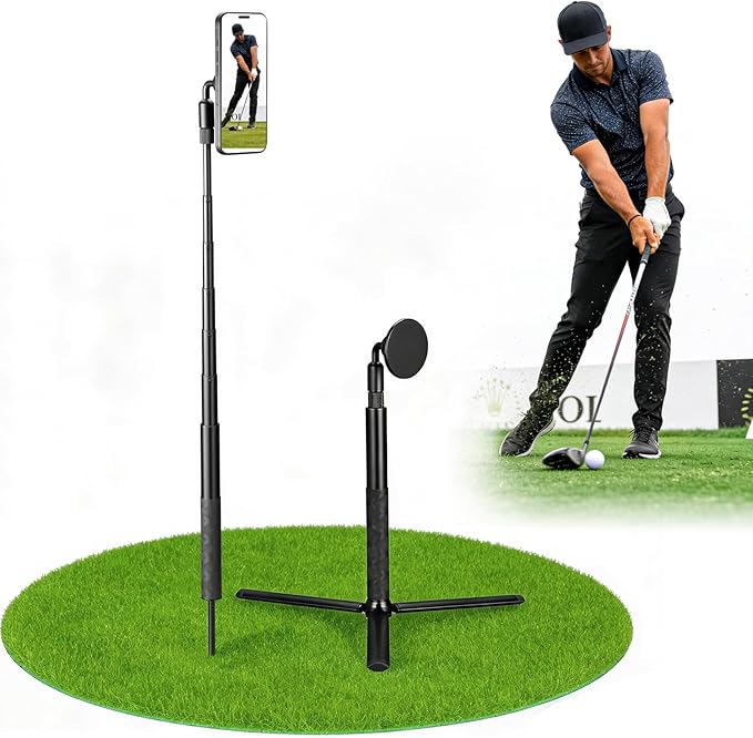 Monopod and Tripod Selfie Stick to Record Golf Swing Training Aid, Magnetic